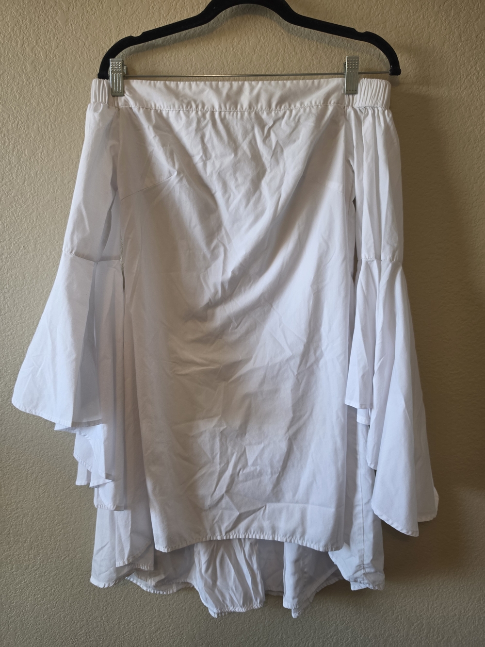 Runaway The Label Off The Shoulder White Dress Bell Sleeves Wedding Bachlorette